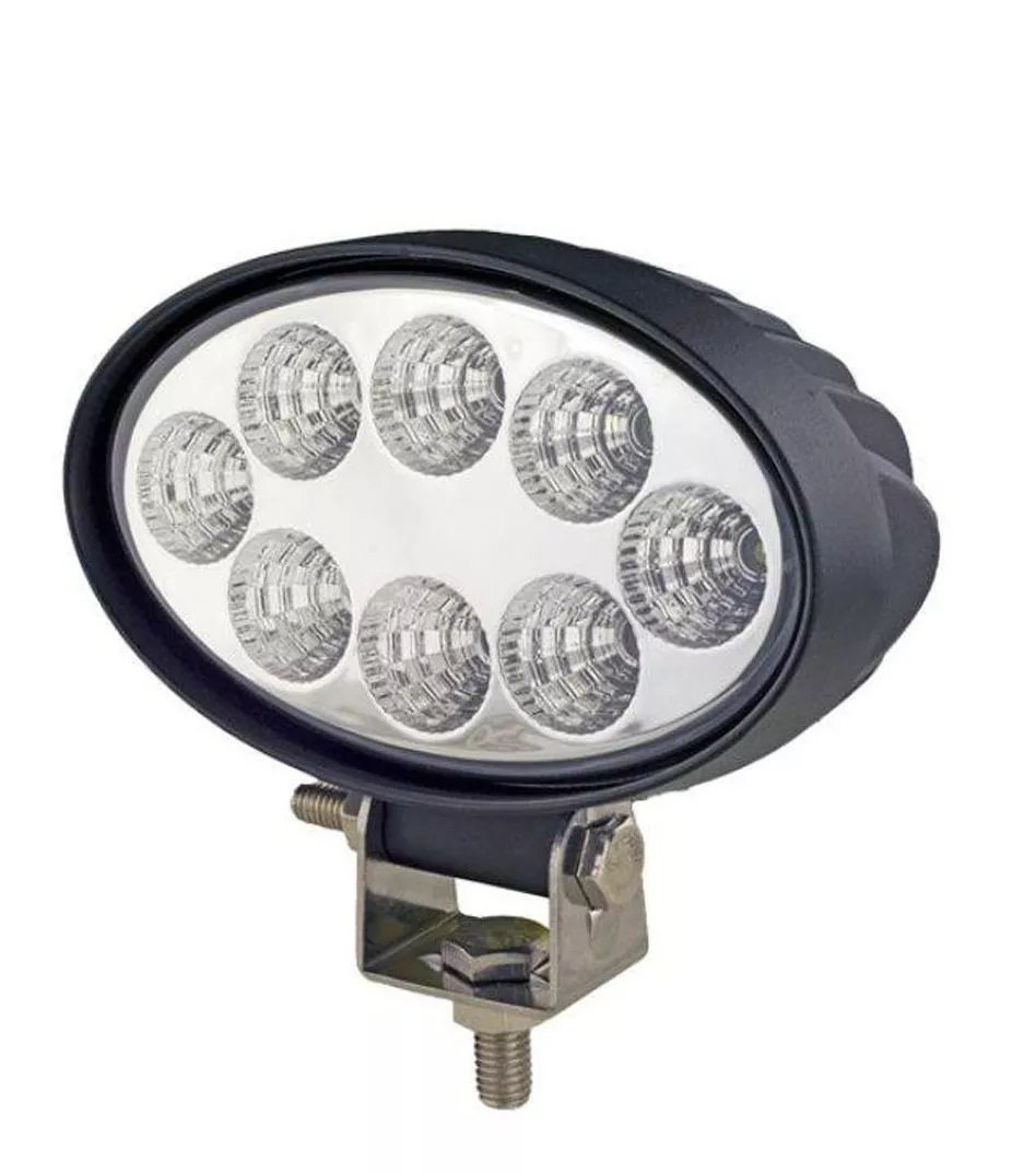 FARO 8 LED OVALADO AUXILIAR C/SOPORTE 12/24V EPISTAR